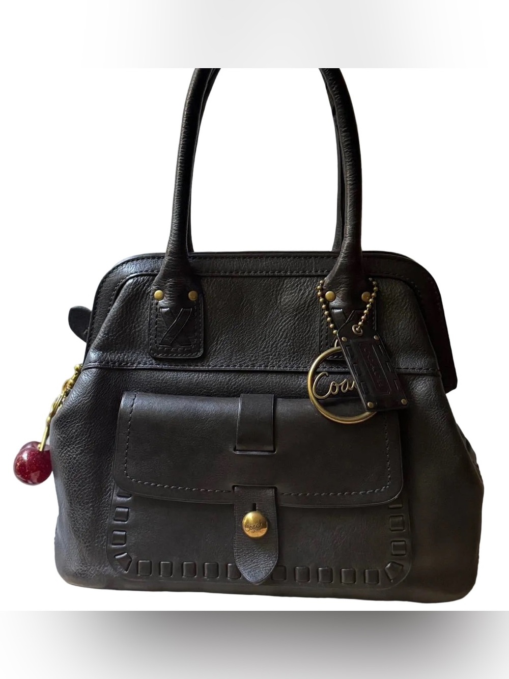 Coach 65th Ltd Edition Thompson Legacy Dr Satchel Shoulder Bag Black 11373